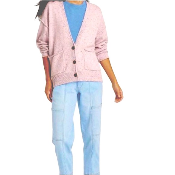 Universal Thread Sweaters - 🦋 Universal Threads Lilac Pink Speckled Cardigan Sweater Size Medium